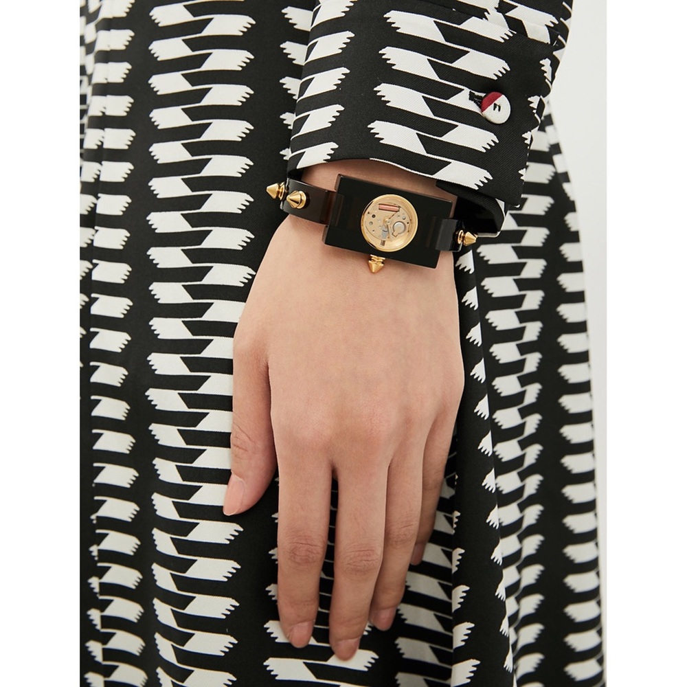 Gucci Vintage Web Studded Plexiglass Watch